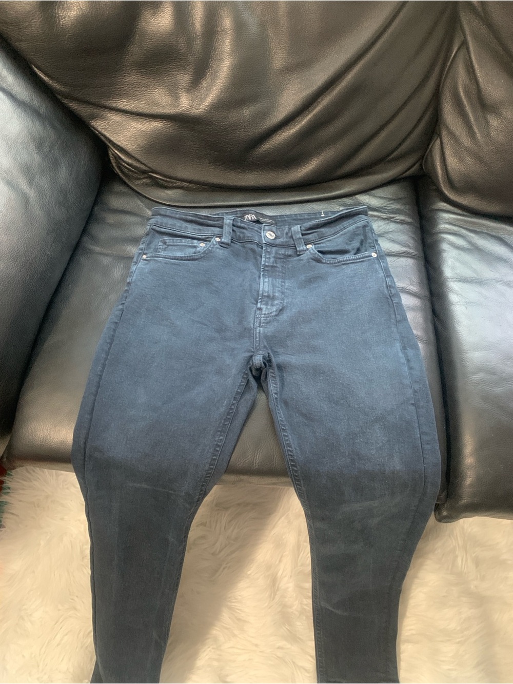Zara Men's Slim Jeans in Dark Blue